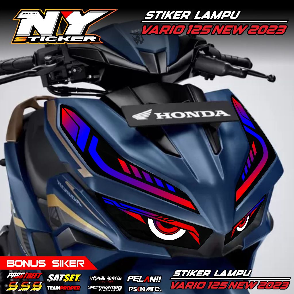 Sticker Lampu Alis Motor Vario 125 NEW 2023 Stiker Lampu Motor Vario