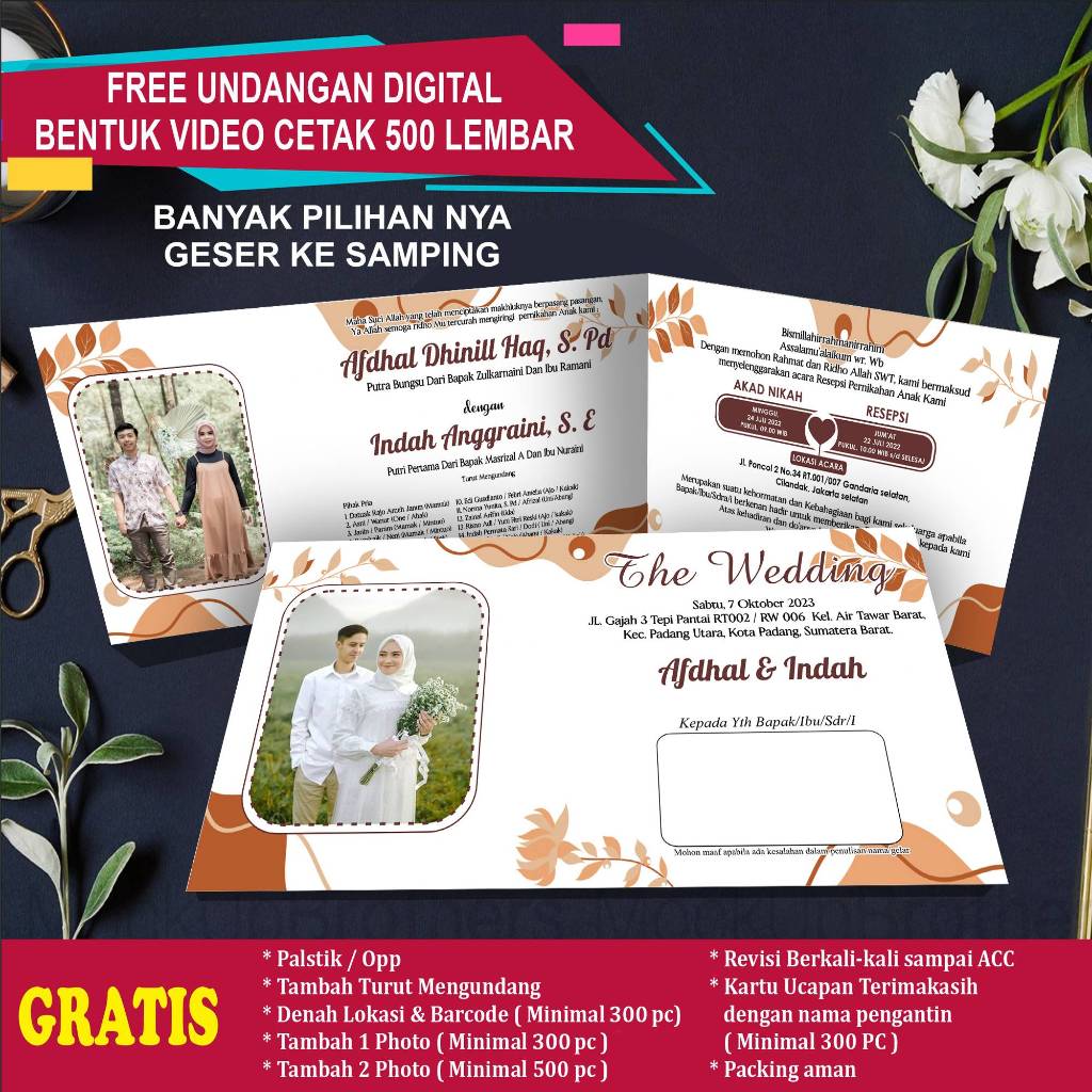 Undangan Pernikahan Foto Murah Undangan Pernikahan Kekinian Percetakan Undangan Pernikahan Free Phot
