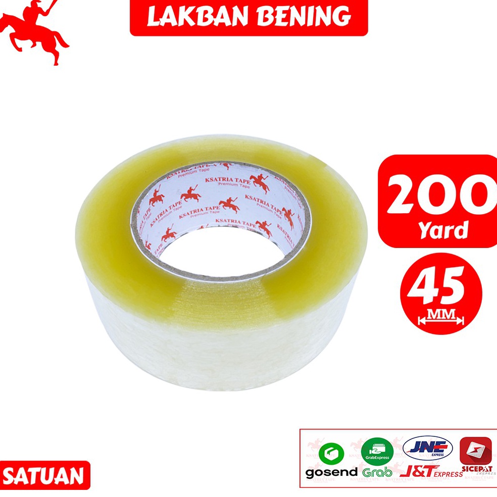 

Best prut Lakban PP Tape Lakban Bening KSATRIA Tape 2 Yar QS