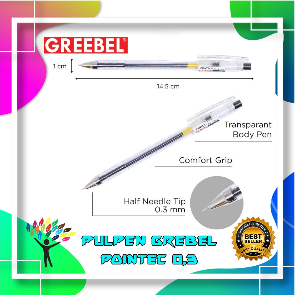 

GREEBEL GEL PEN GP-506 POINTEC 0.3 /Pen/Pulpen/gel pen