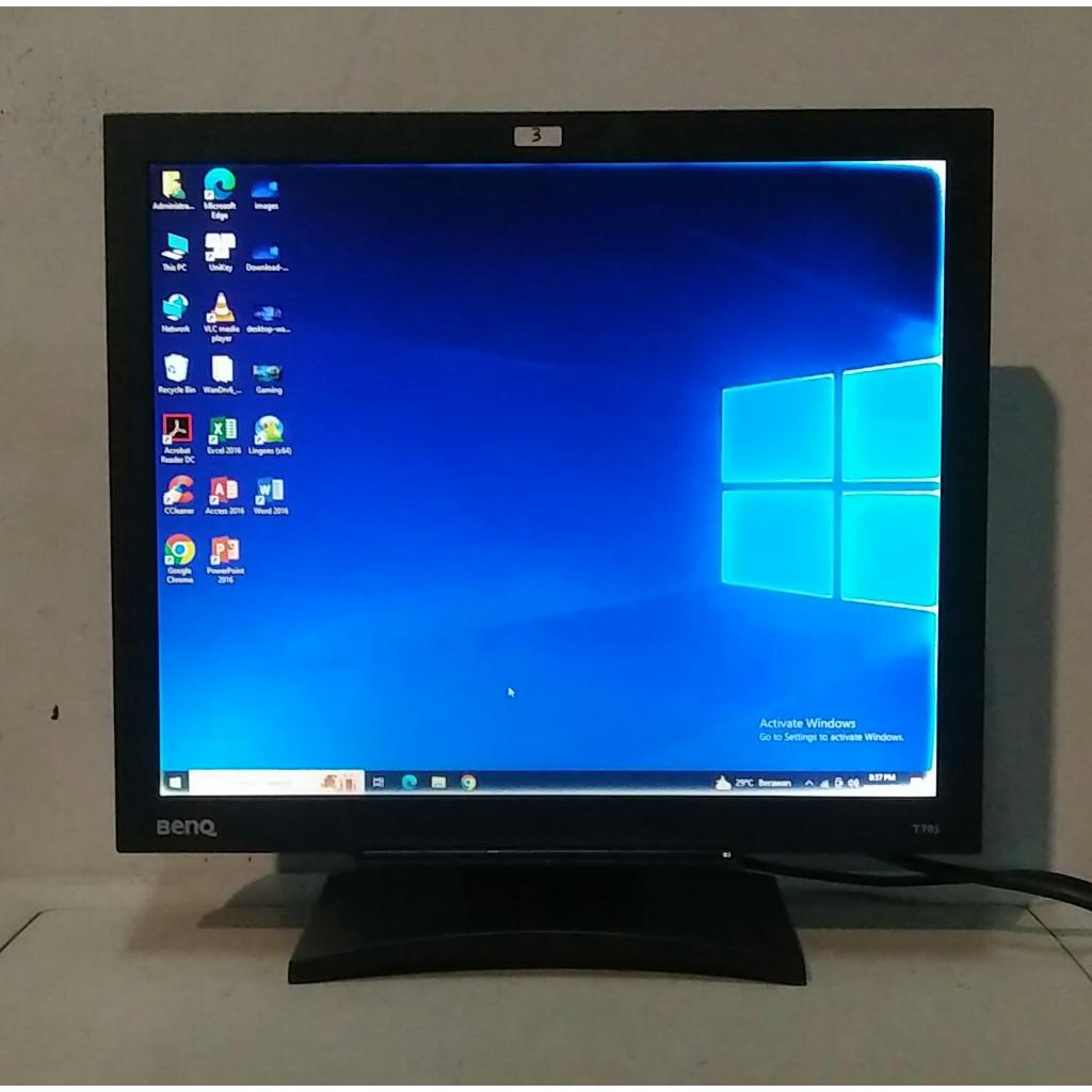 lcd monitor benq Q7T4 17inch kondisi minus layar putih pinggir no3