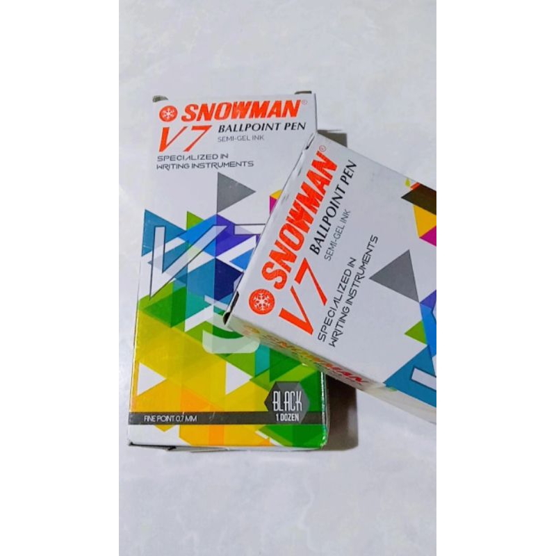 

Pulpen SNOWMAN V7 0.7MM ( 1 Pack ) isi 12 pcs Murah