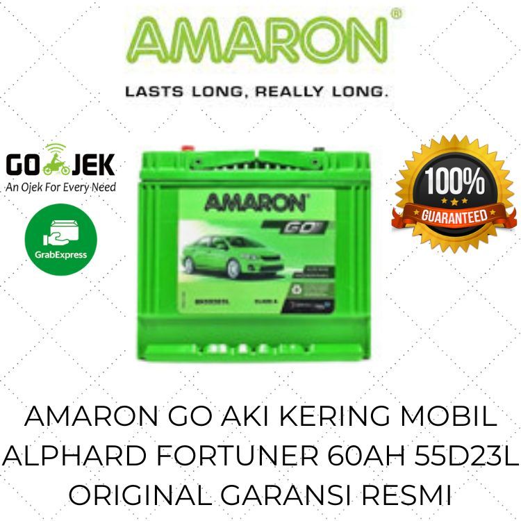 AMARON GO Aki Kering MOBIL INNOVA BENSIN ALPHARD JUKE FORTUNER BENSIN MAZDA CX5 CX7 NON SKY 60Ah Amp