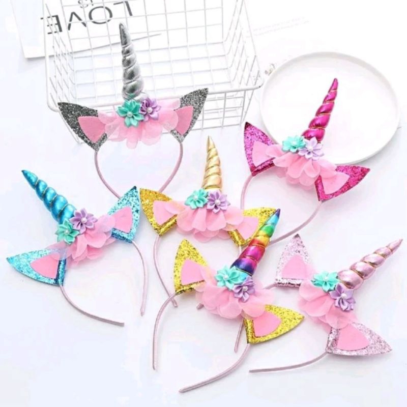 Bando unicorn tanduk | bando anak unicorn tanduk | bando tanduk unicorn | bandana unicorn bando anak
