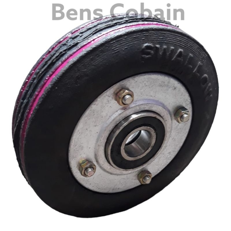Roda Troli 6 inch Ban Mati Swallow Roda Troli 200kg Double Bearing