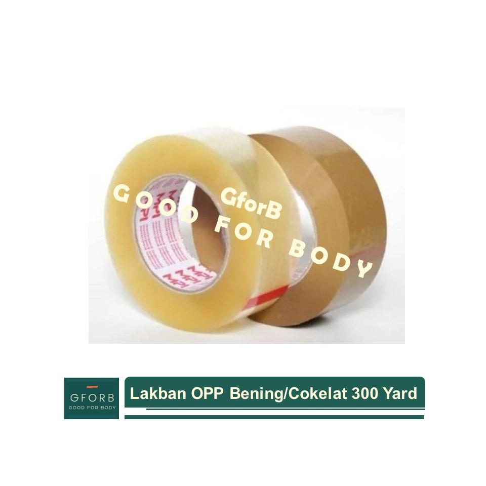 

Lakban OPP Jumbo Bening Cokelat 2 Inch 45mm 300 Yard Isolasi Besar Packing