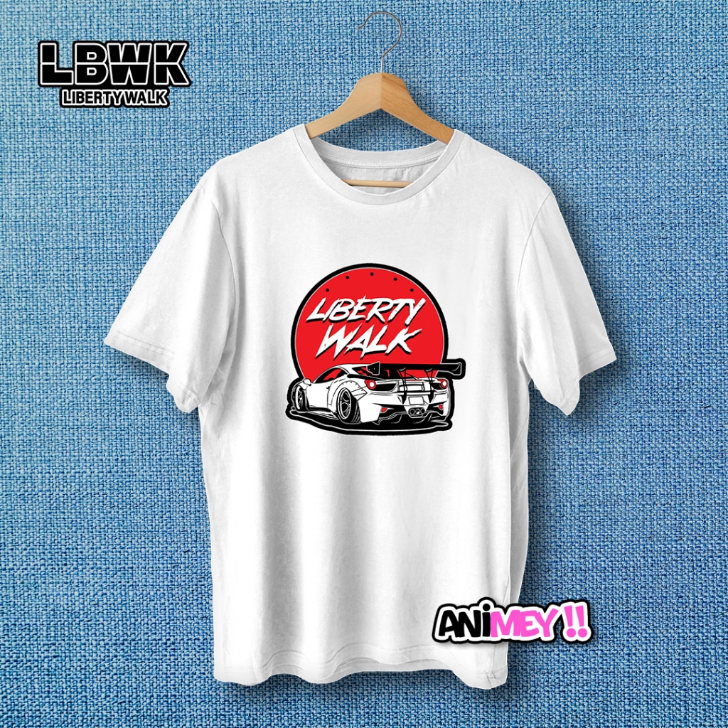 Kaos LBWK / kaos Liberty Walk / Kaos JDM / tshirt Mobil - PUTIH
