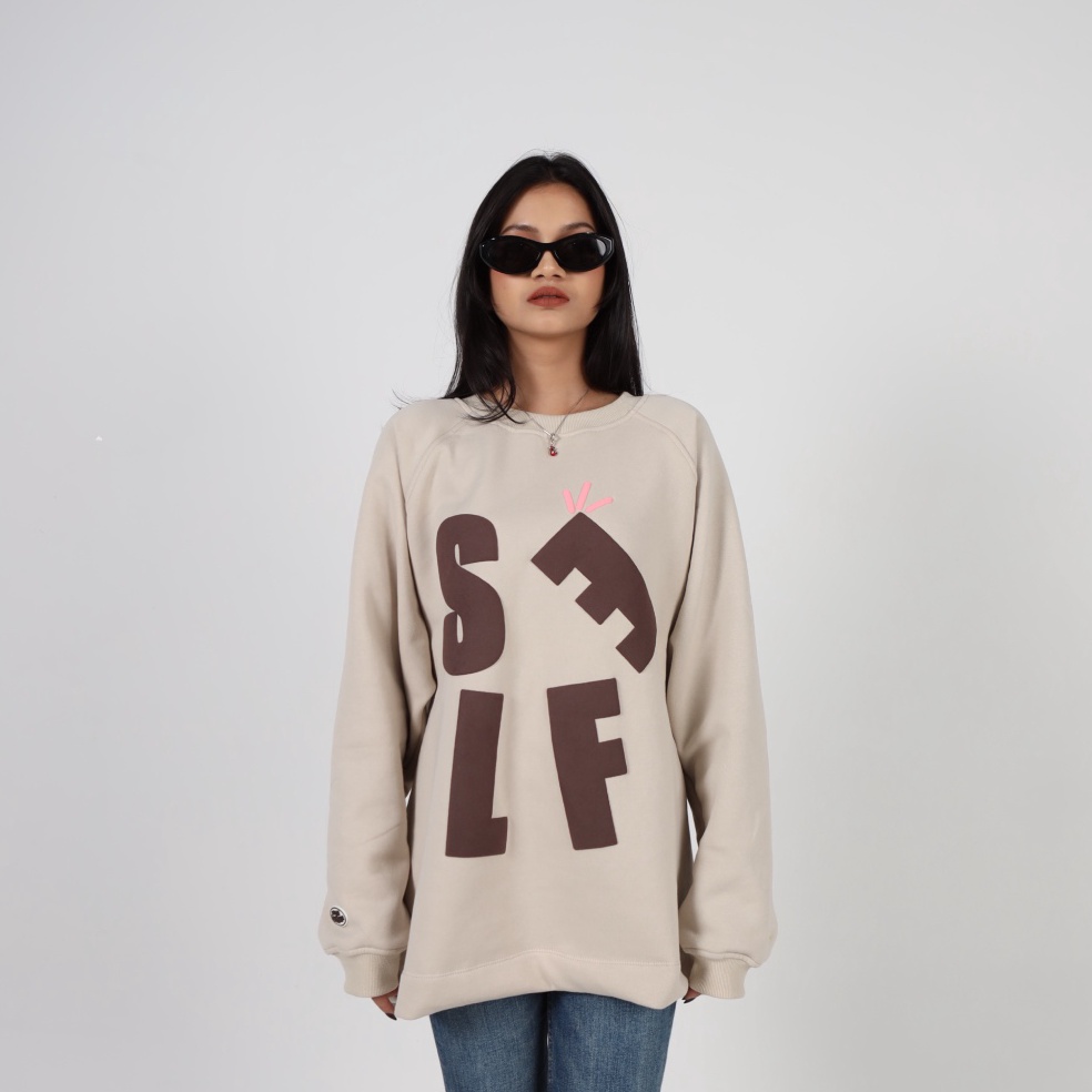 Harga Max OVERSIZED SELF BELIEF CREWNECK  CALLE DE LARACHE