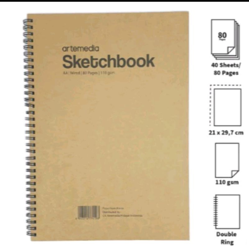 

Buku Sketsa Artemedia Sketchbook Wired A4 Craft Cover Jilid Spiral