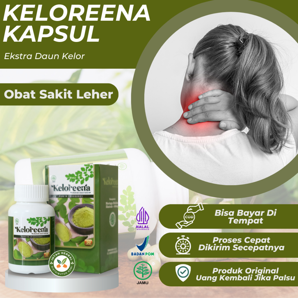 Keloreena 100% Original Obat Sakit Leher, Nyeri Leher, Leher Tegang, Nyeri Tulang Leher Belakang, Le