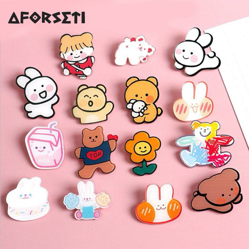 PIN AKRILIK “CUTE 1” BROS PIN / PIN MURAH / PIN COUPLE / PIN AESTHETIC / PIN LUCU / PIN BUTTON / PIN