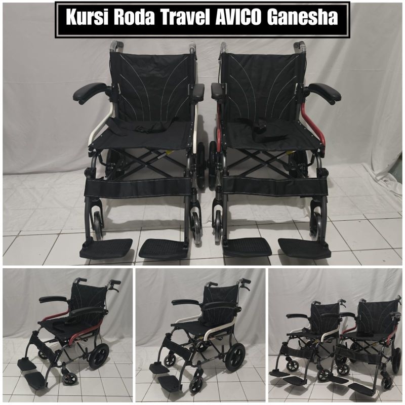 Kursi Roda Travel Avico - Super Ringan, Lipat Kecil, Mudah Dibawa