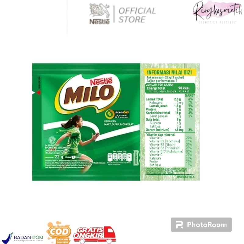 

[TERMURAH]MILO ACTIV GO SUSU BUBUK SACHET 22g