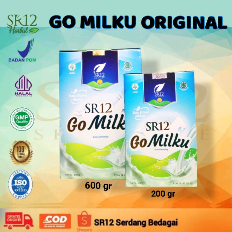 

Go Milku SR12 / Go Milku PLAIN / SUSU KAMBING ETAWA PREMIUM/BOOSTER ASI/HALAL