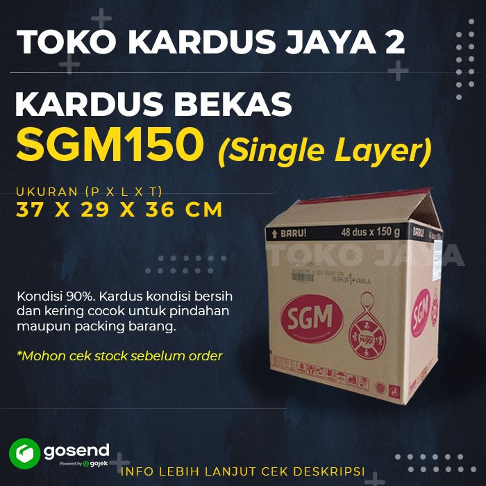 

Kardus Bekas SGM 150 Untuk Packing atau Pindahan