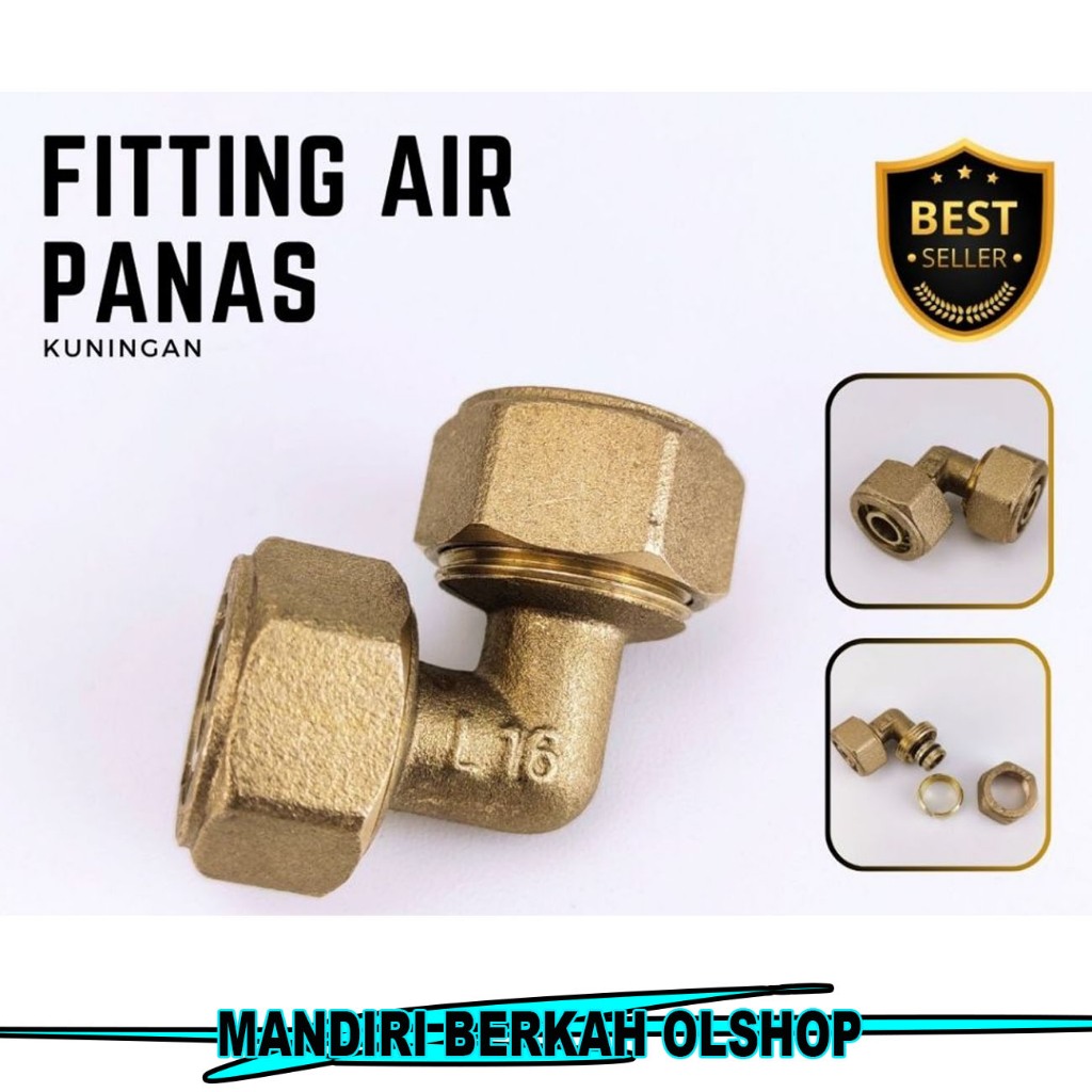 KNEE Sambungan Selang Pipa Fitting Air Panas Water Heater 1/2 | Nepel Knee Sambungan Selang Air Pana