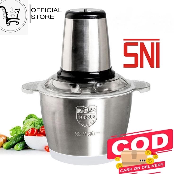 VcT BLENDER DAGING STAINLEES STEEL 2 LITER  BLANDER FOOD CHOPPER STAINLESS  MEAT GRINDER STAINLESS P