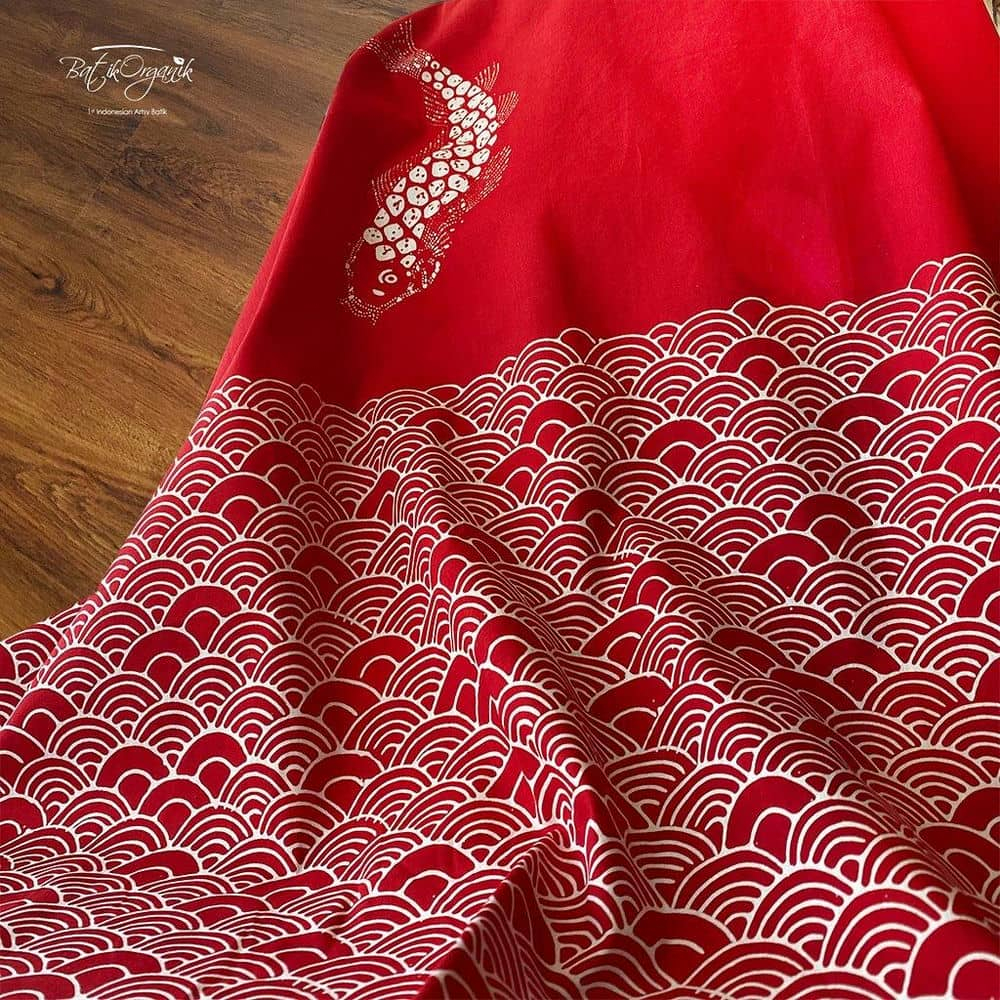 Kain Batik Katun Premium Series Merah #2