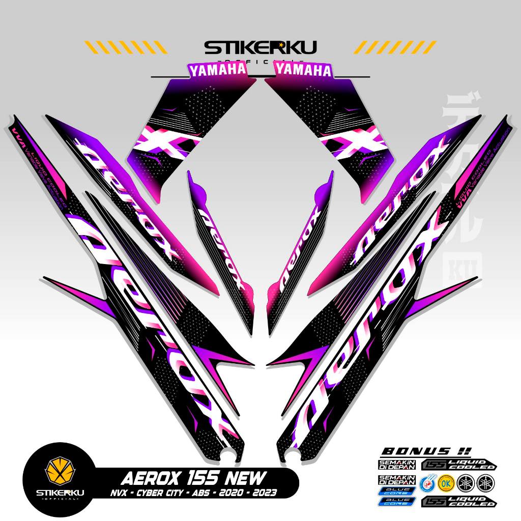 STRIPING AEROX 155 NEW CYBER CITY MOTIF 2 / STIKER AEROX 155 CONNECTED / STICKER AEROX 155 CONNECTED
