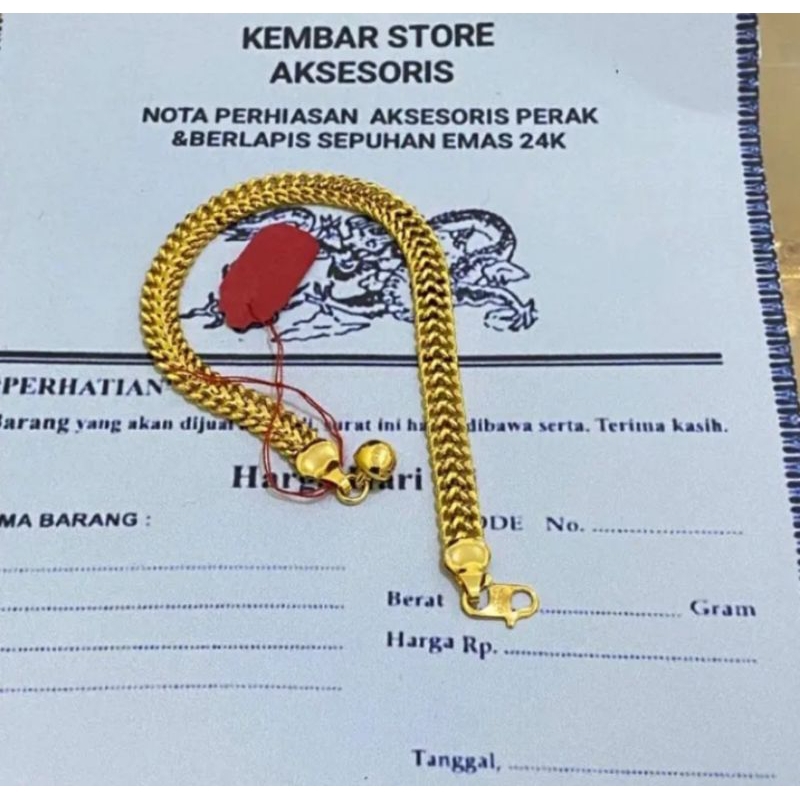 gelang tikar sepuhan emas Asli 100%