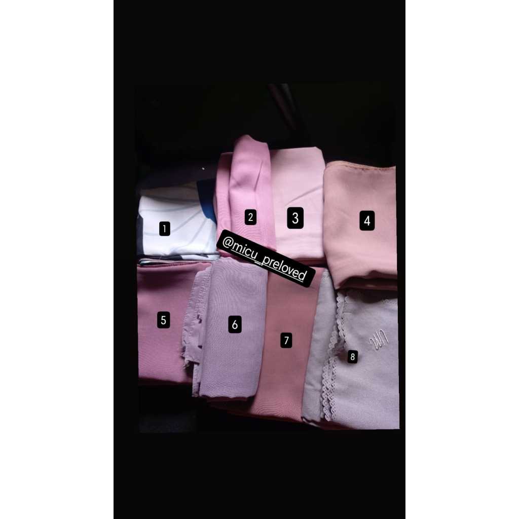 PRELOVED HIJAB SEGIEMPAT | HIJAB SPORT | BERGO | PASHMINA