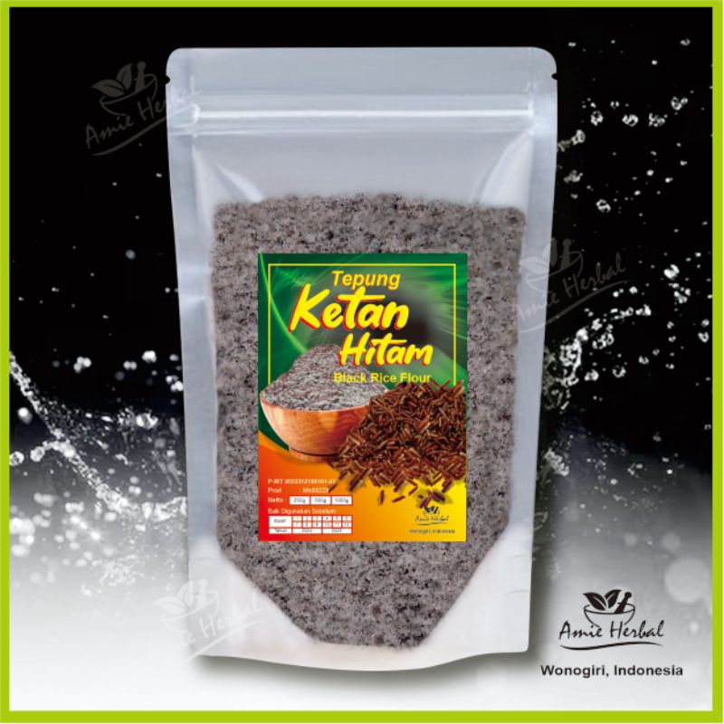 

tepung ketan hitam/ketan hitam/black rice flour/beras ketan hitam.
