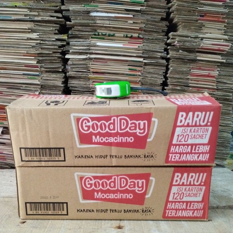 

Kardus bekas kopi good day uk 40x19x13cm untuk packing dll