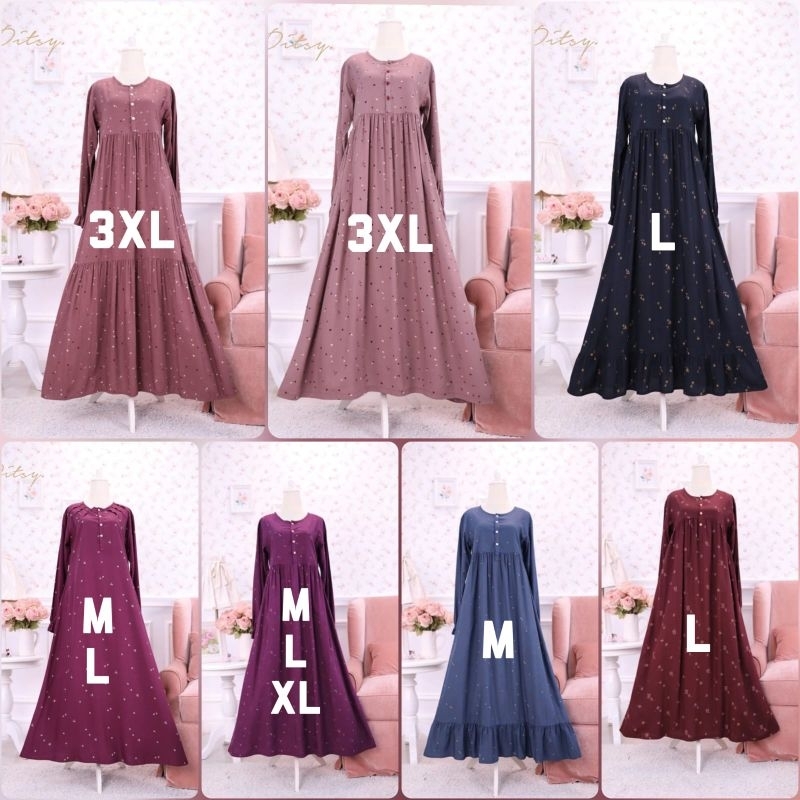 DITSY FEBRUARI 2024 / DITSY XS S M L XL XXL 3XL / TALLY WINE / NATEYA NAVY /BLAIR TAN / LIYA AQUA /L