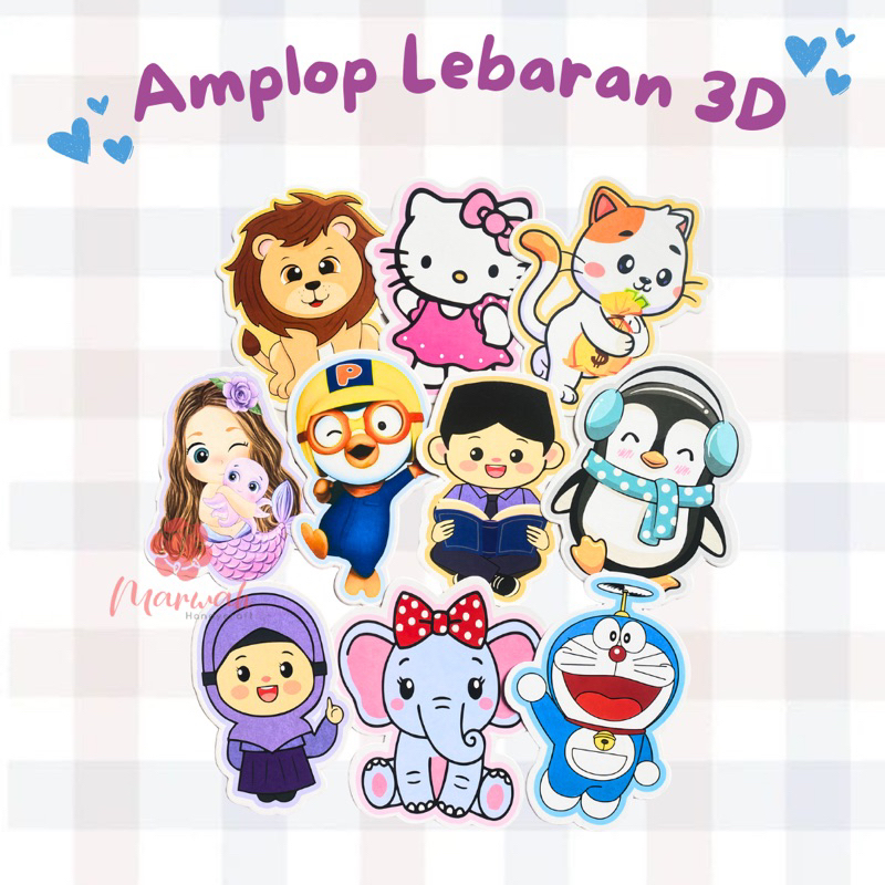 

Amplop Lebaran 3D Viral Karakter isi 1 pcs Amplop Idul fitri Angpao lebaran Lucu Unik