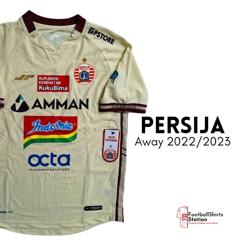 Jersey Persija Jakarta Away Player Issue 2022/2023 Nameset Kudela Size XL Original Juara