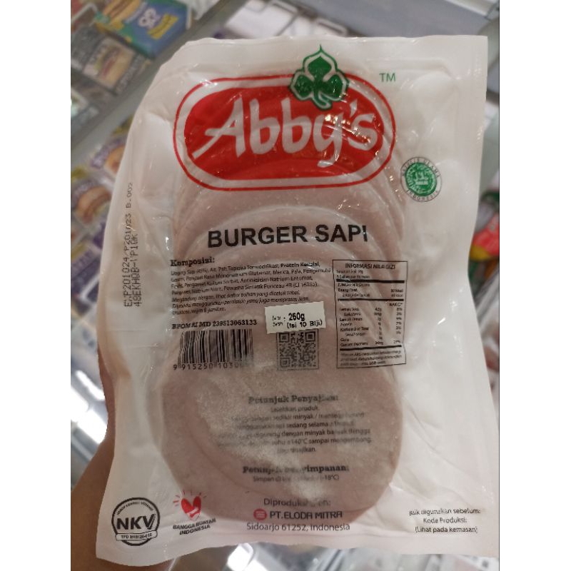 

Abby Burger Sapi 250gram 10bj