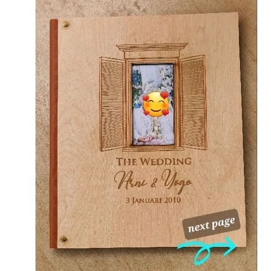 Album magnetik Aesthetic kayu