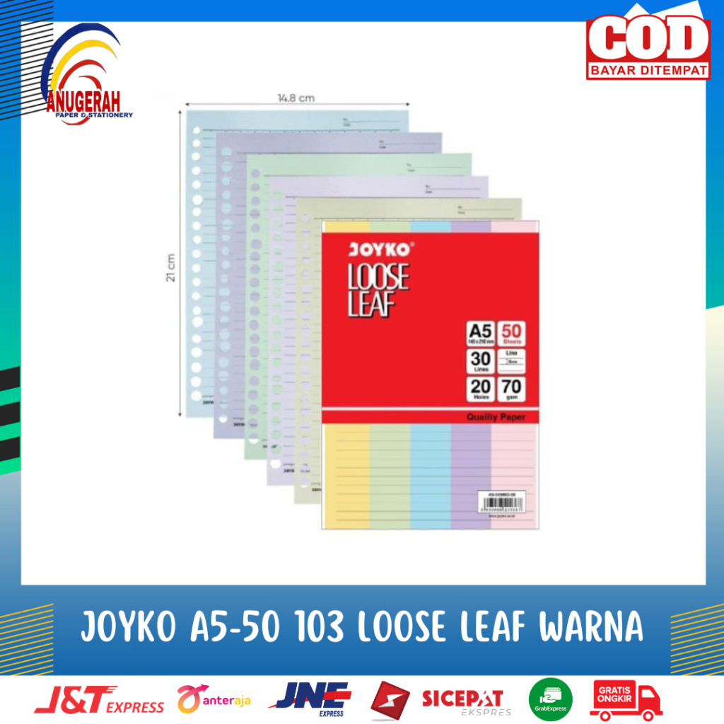 

JOYKO A5-50 103 MIX LOOSE LEAF WARNA (PCS)