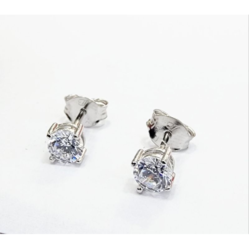 Anting/Giwang tusuk mas putih 750% ASLI