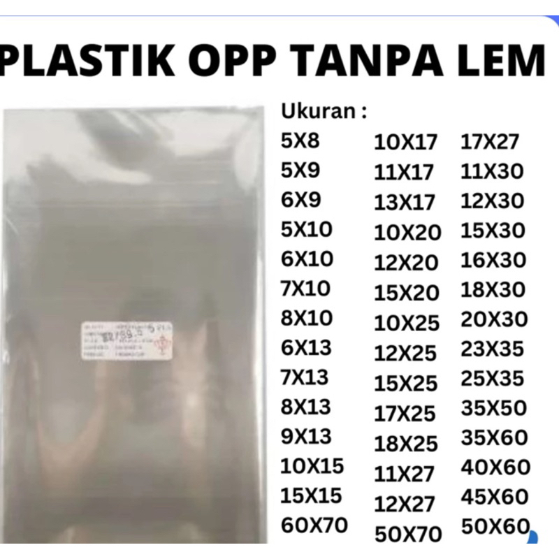 

Plastik opp bening buat buket (HARGA PERLEMBAR)