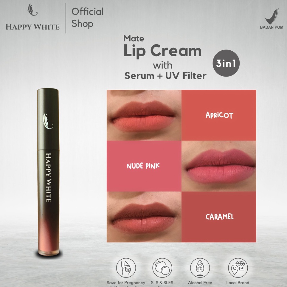 ART D2Q Happy White Matte Lipcream Serum  UV filter