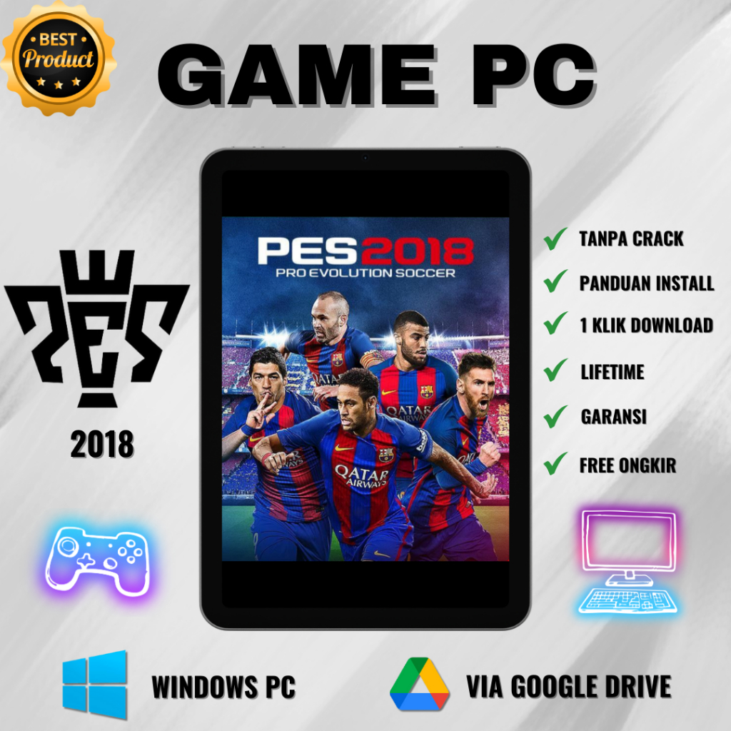 PES 2018 ORI NO PATCH GAME PC/LAPTOP MURAH TANPA CRACK