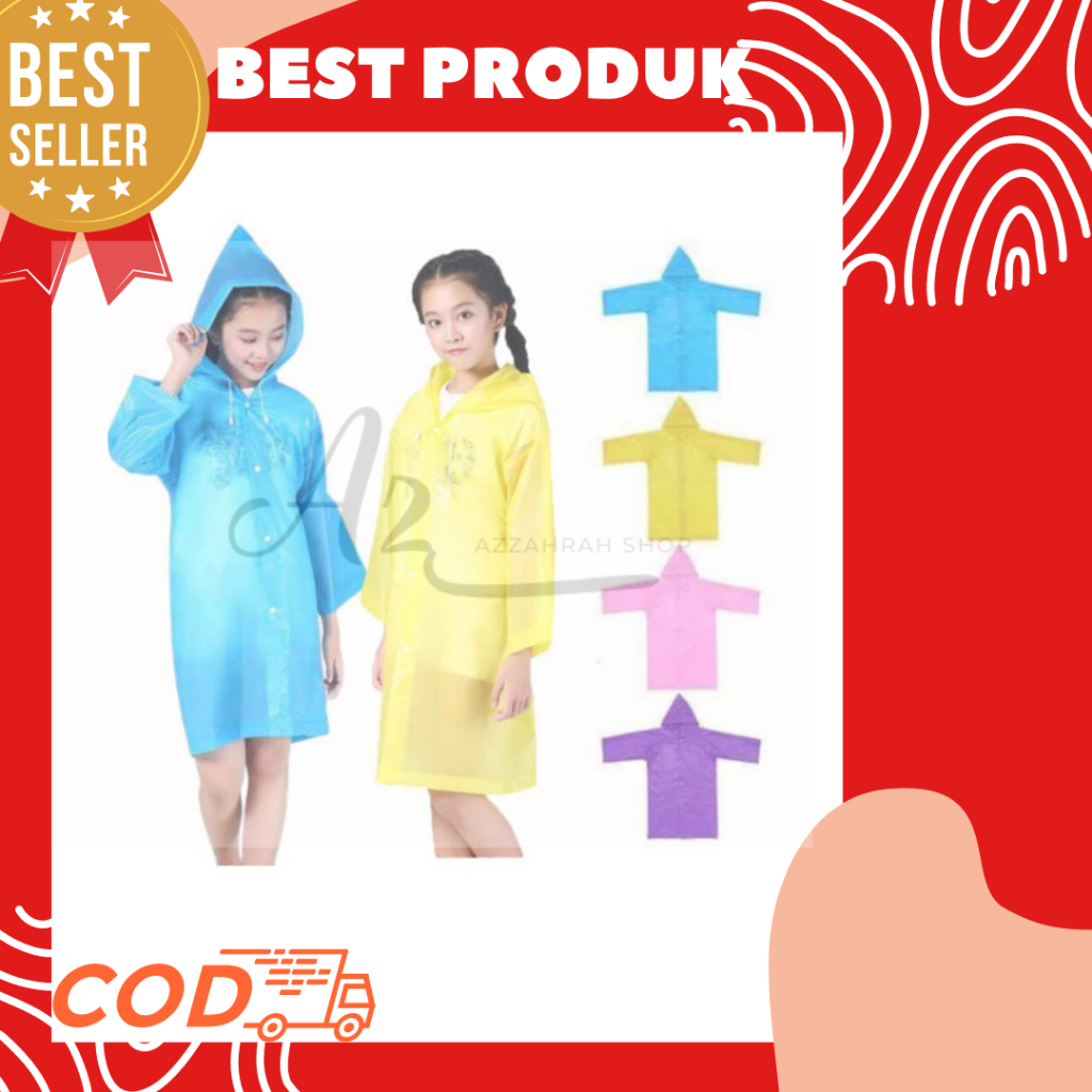 Jas Hujan Eva Polos Tebal Dewasa / Mantel Dewasa /Jas Hujan Anak Usia -/+ 3 - 8 tahun / Jas Hujan Re