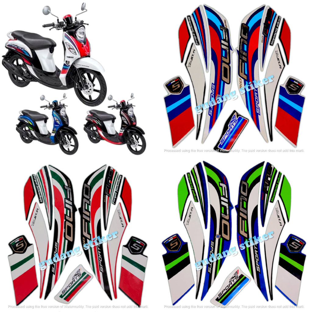 STRIPING STICKER LIS BODY MOTOR YAMAHA FINO SPORTS 2015 STANDAR BERKUALITAS