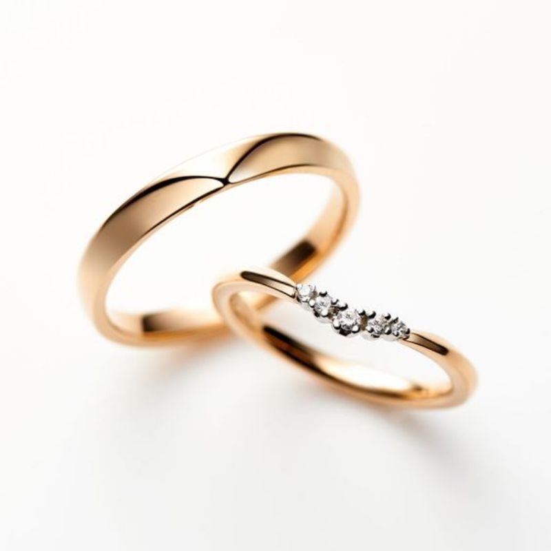 Cincin Pernikahan Lamaran Emas 18k/75%/Berlian/Emas 18k/75% Wedding Ring Free Box Cincin & Free Ukir