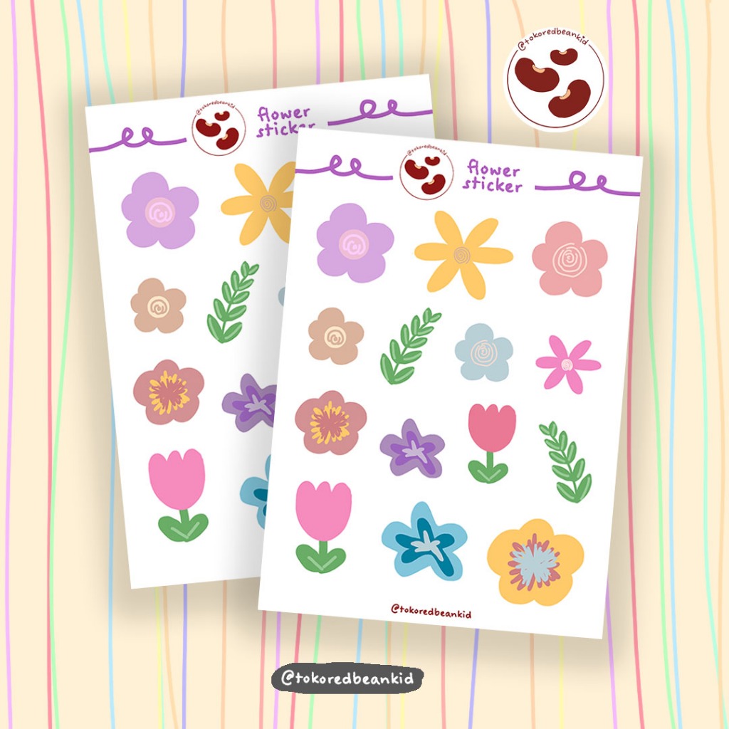 

Flower sticker pack | sticker planner | journal sticker | sticker bunga | bullet journal sticker