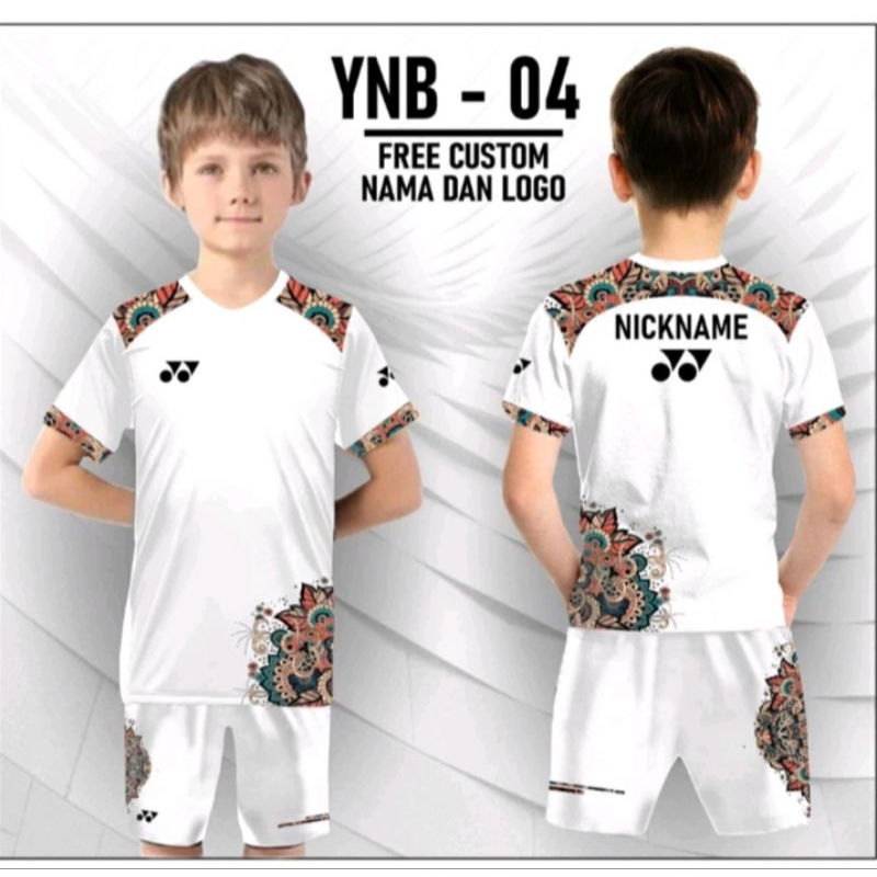 setelan jersey badminton batik kaos olahraga bulutangkis baju badminton anak yonex batik free custom