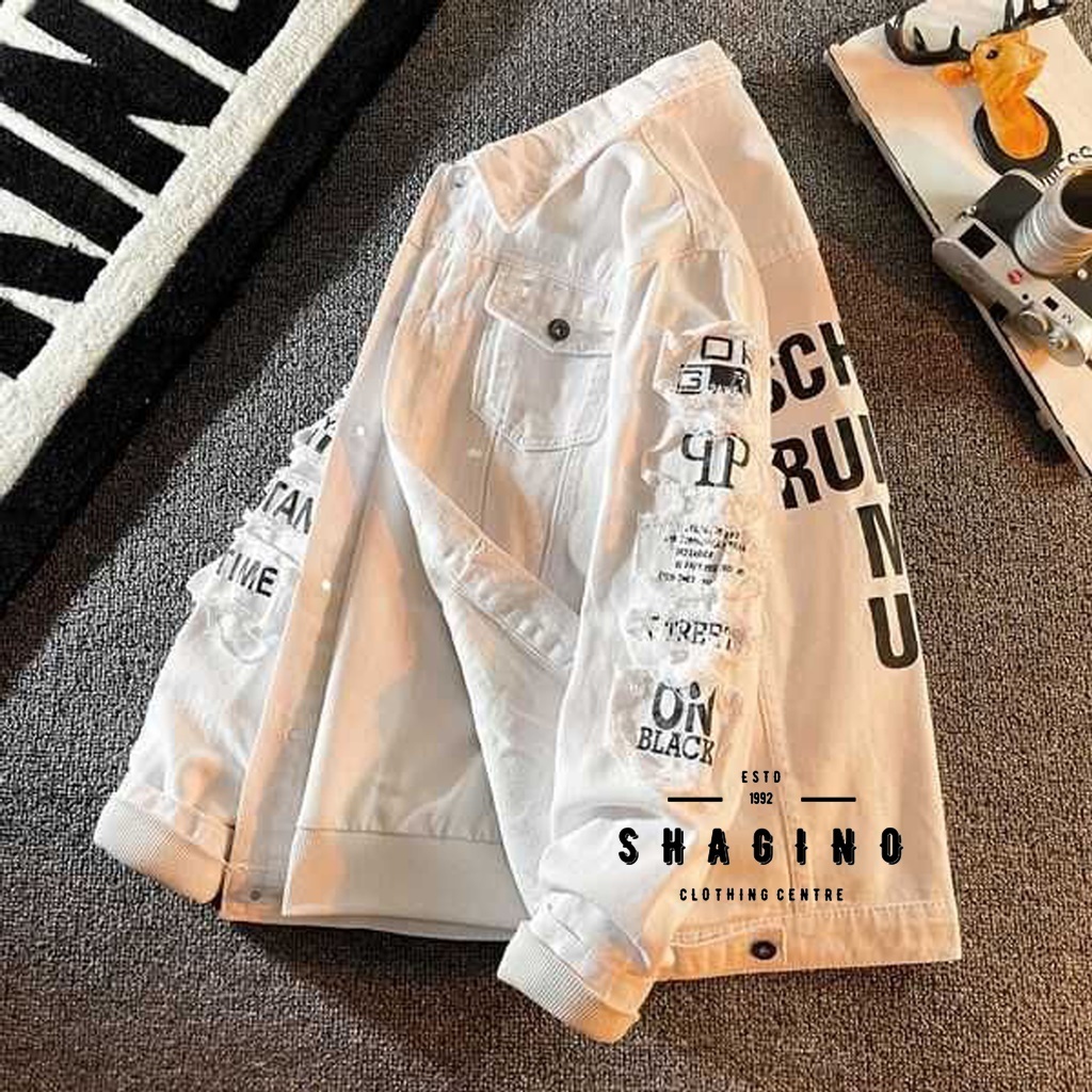 Jaket Jeans Pria Ogirinal Jaket Denim Trendy Gaya Korea