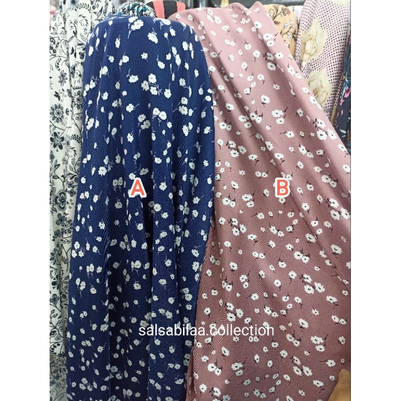 Kain Shakila premium kain meteran kembang kecil