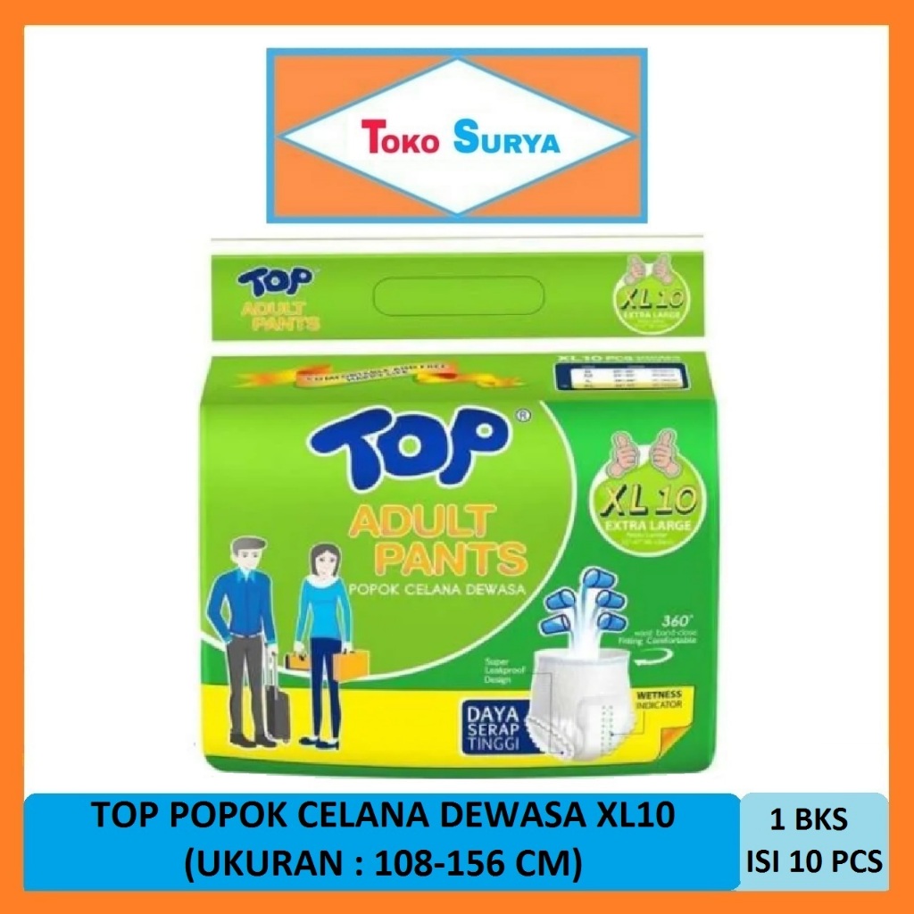 TOP Popok Celana Dewasa Adult Pants XL10 EXTRA LARGE