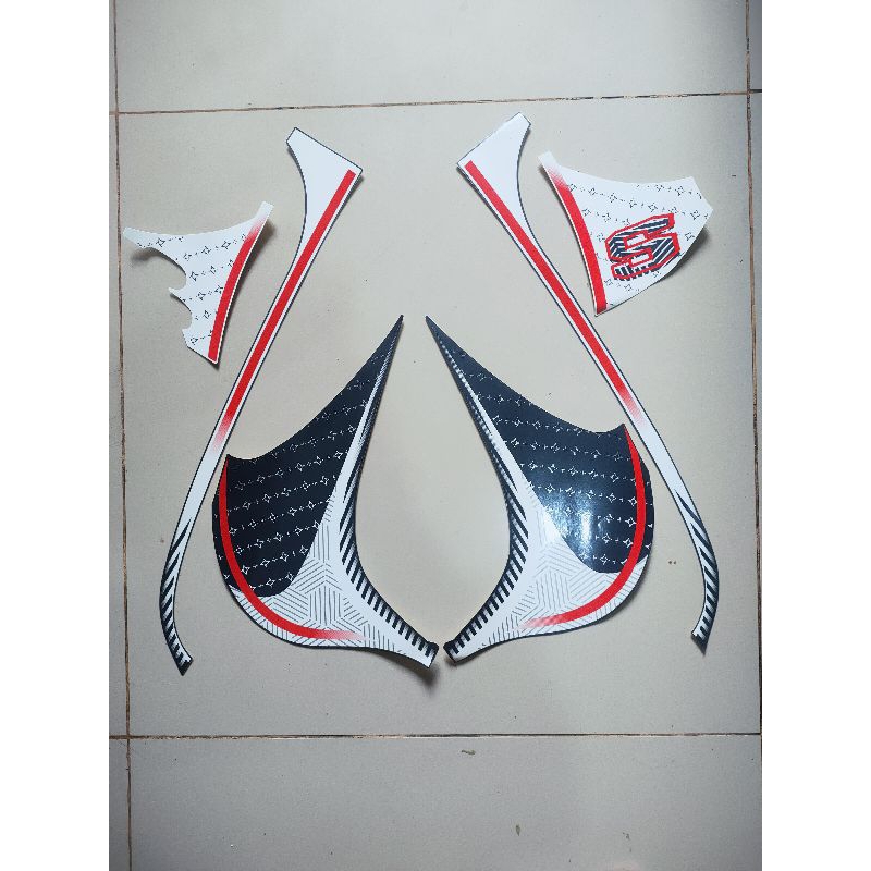 striping stiker Scoopy stylish 2024 biru Dongker doff dof original