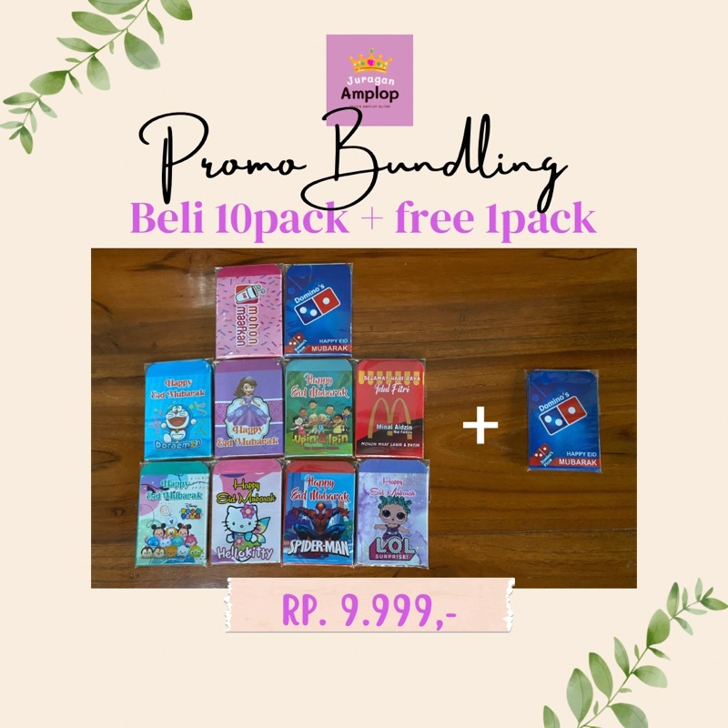 

(110 PCS) AMPLOP LEBARAN MINI SIAP PAKAI 100 PCS + GRATIS 10 PCS