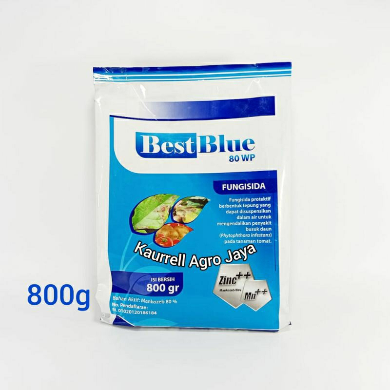 FUNGISIDA BEST BLUE 80WP 800G MANKOZEB BIRU