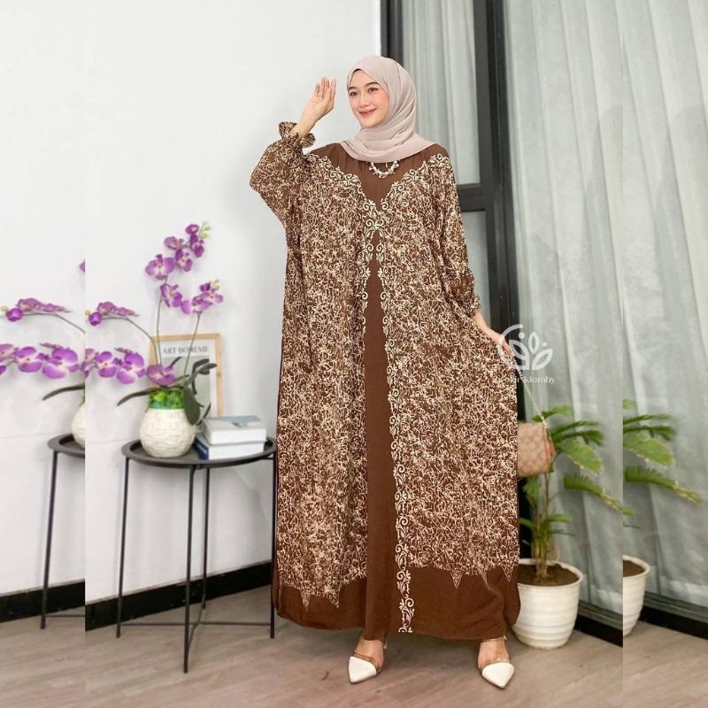 GROSIR KAFTAN/KAFTAN SAFA/GAMIS KAFTAN RAYON TERKINI/BUSUI RESLETING/KAFTAN MODERN