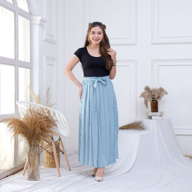 Rok Wolfis Premium Tebal Model Rempel Rok Ngaji Rok Kuliah Rok Kerja Muslim Rok Pengajian Rok Ngajar